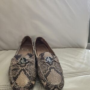 Ralph Lauren Snake Print Flats